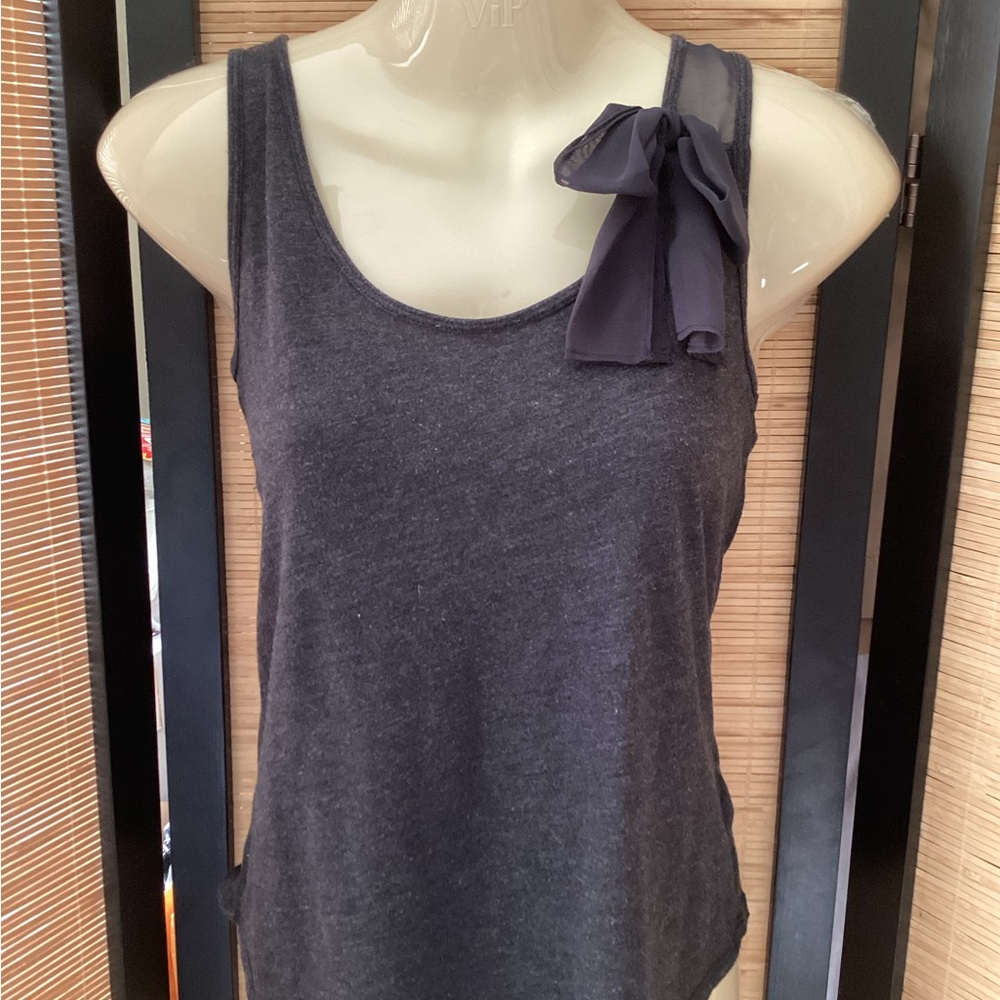 GAP fancy tank top w chiffon bow Sz S EUC